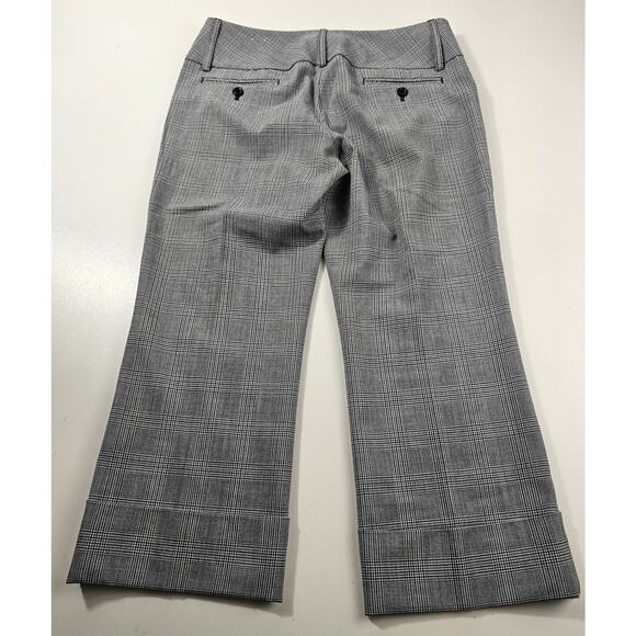 NWOT Express design 4 editor cropped cuffed black plaid career business casual - Picture 2 of 8